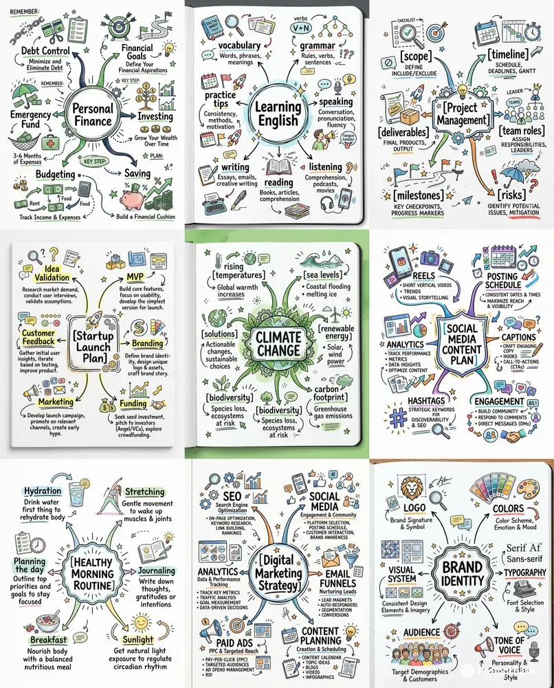 Handdrawn Mind Map Masters