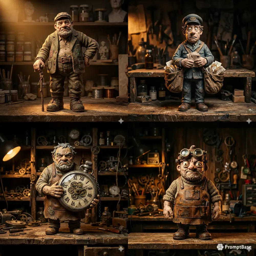 Whimsical Clay Figures