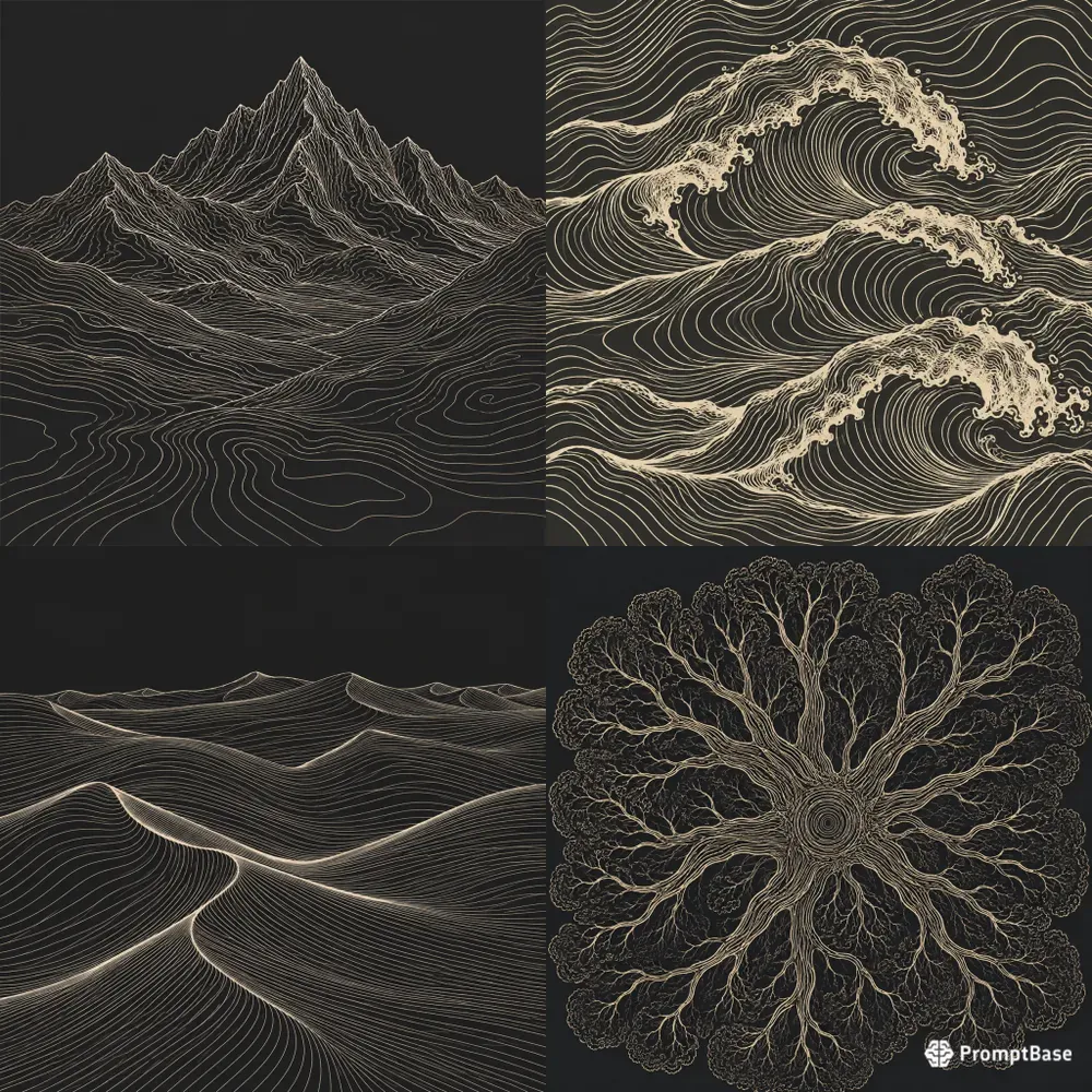 Minimalist Contour Line Art