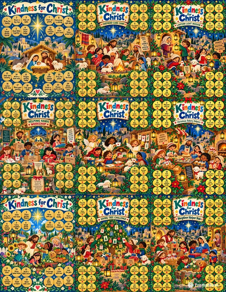 Advent Kindness Mission Boards
