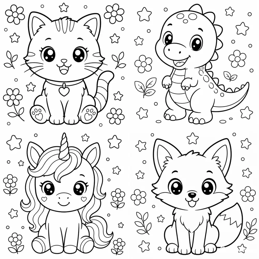 Cute Animal Coloring Pages