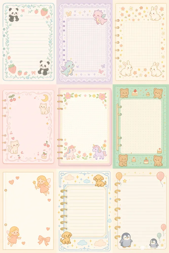 Cute Notebook Page Interiors