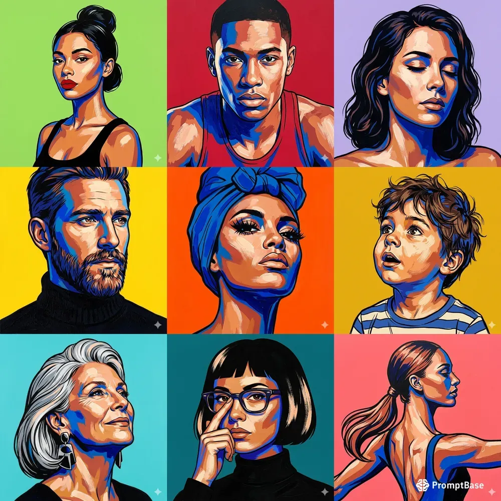 Pop Art Graphic Fauvist Portraiture