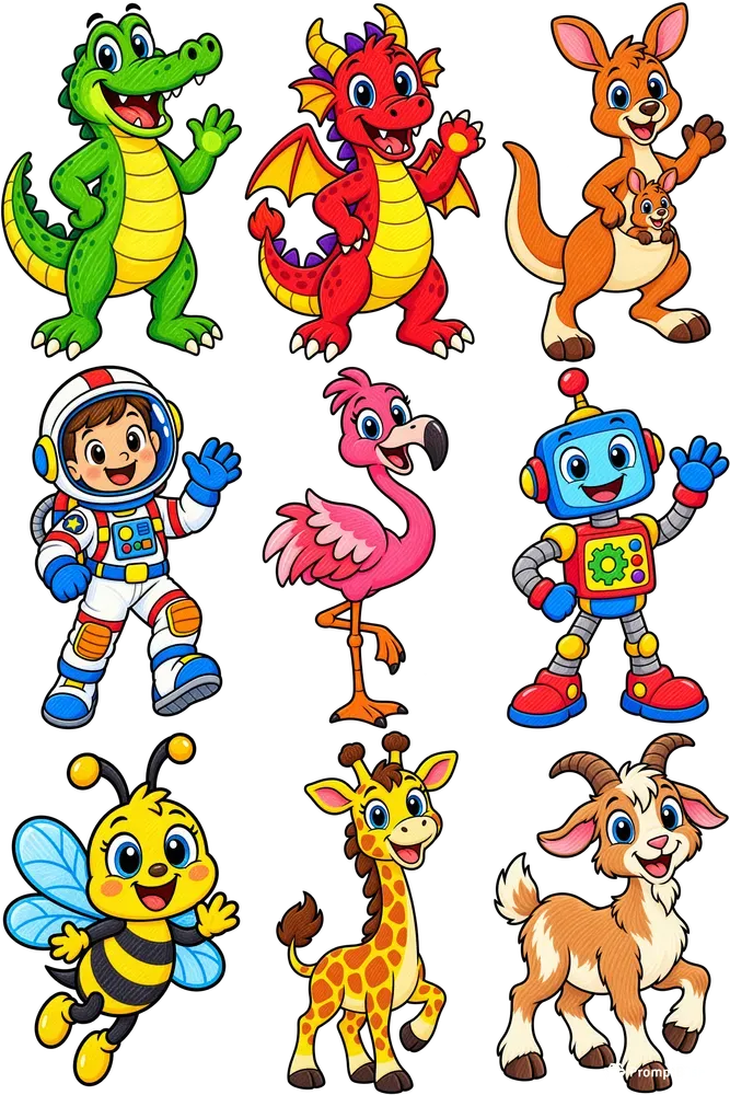Cartoon Classroom Door Display Characters