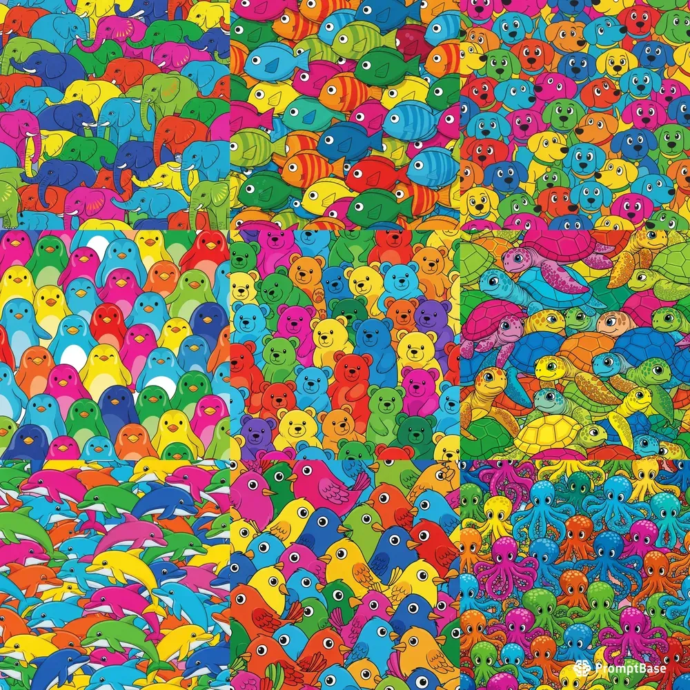 Colorful Animals Pattern Bundles
