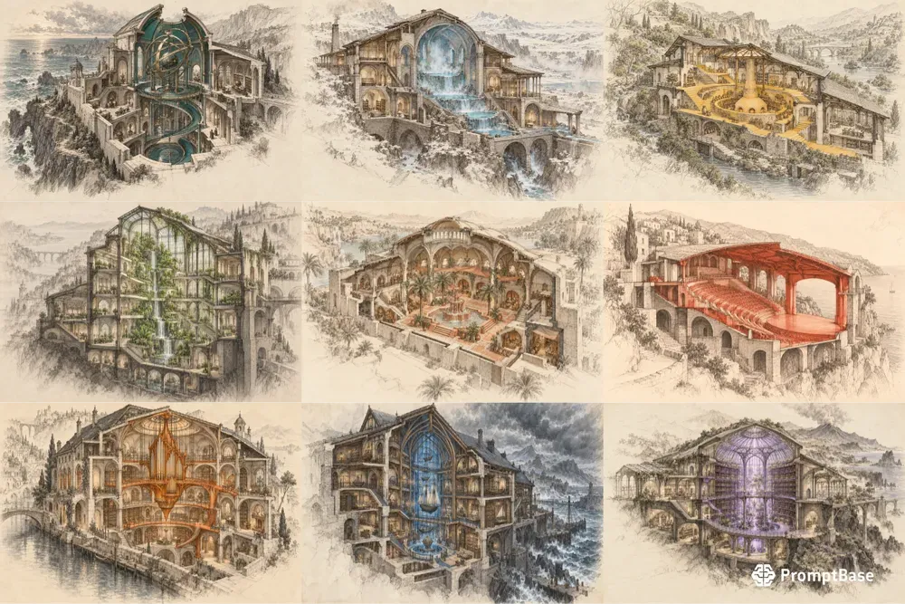 Imaginary Civic Venue Concept Art