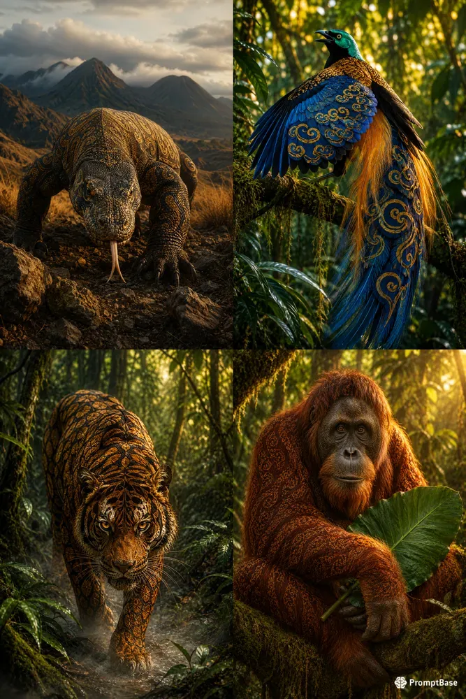 Batik Animal Kingdoms Nusantara