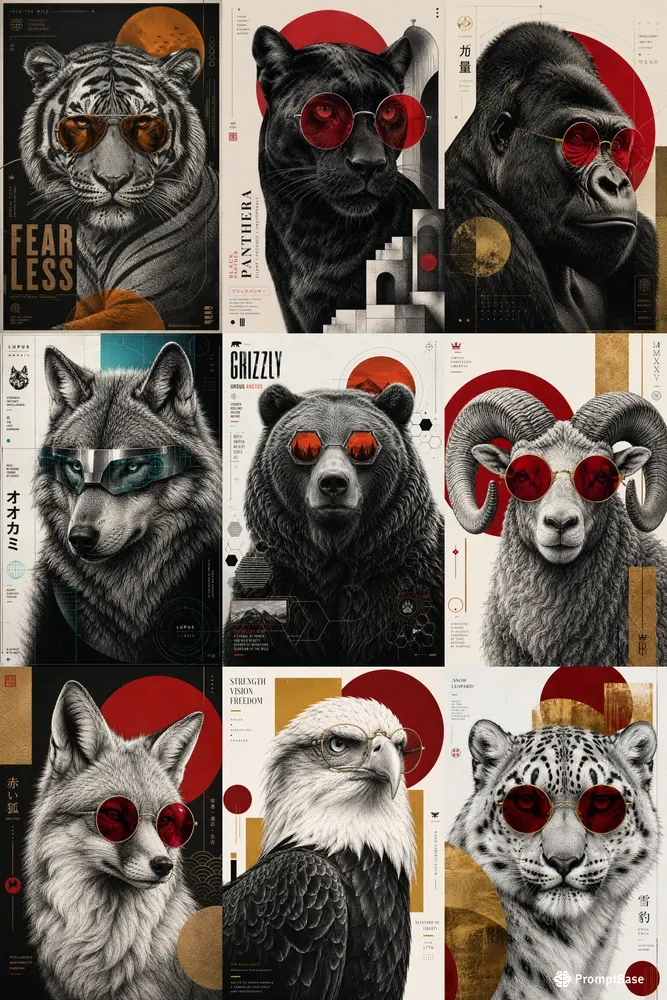 Graphic Wildlife Poster Art