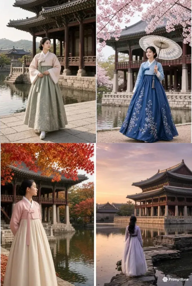 Elegant Hanbok Portraits At Korean Palaces
