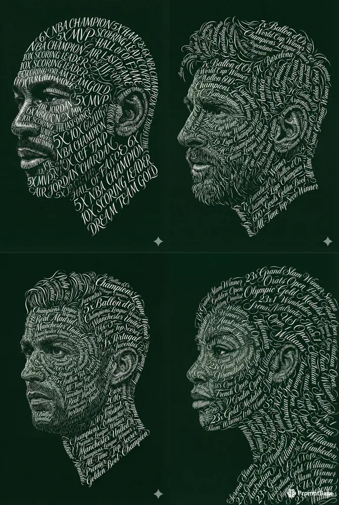 Famous Portraits Made From Words