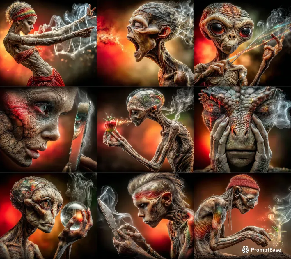 Mystical Gradient Smoke Art