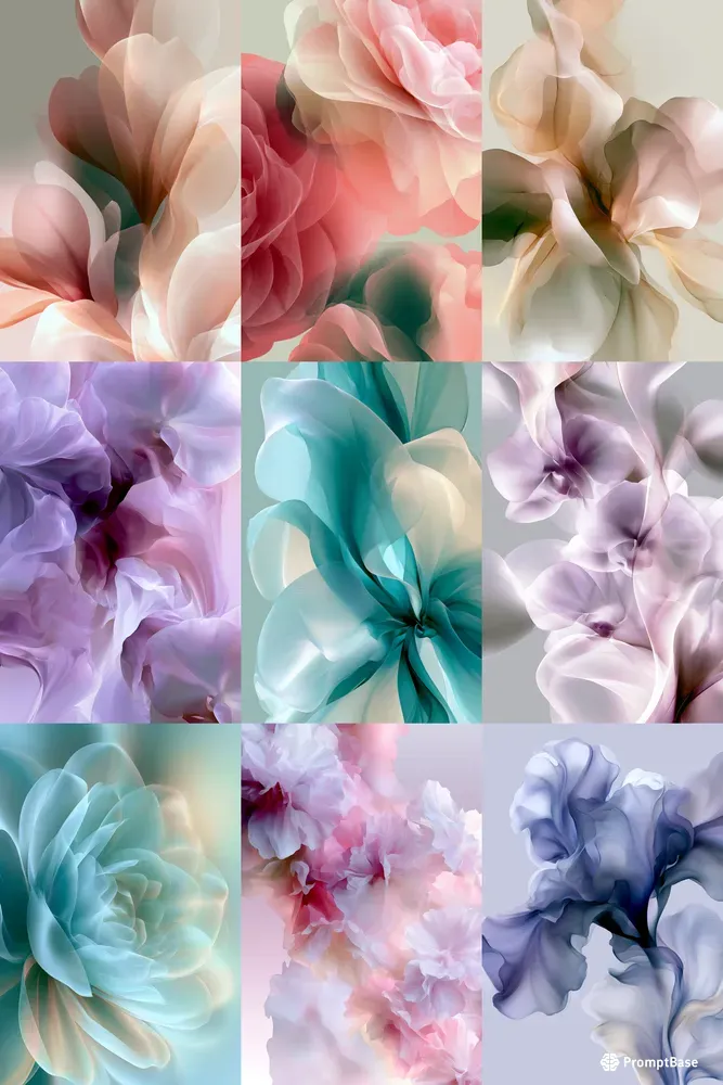Translucent Floral Petal Art