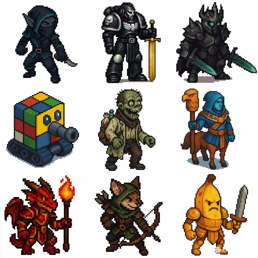 Pixel Art Avatars High Definition