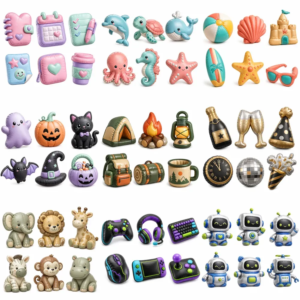 Cute Toy Icon Sets Clipart