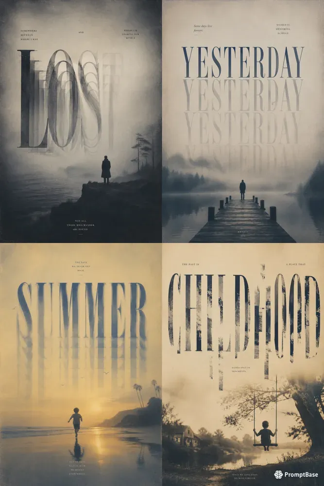 Nostalgic Typography Posters