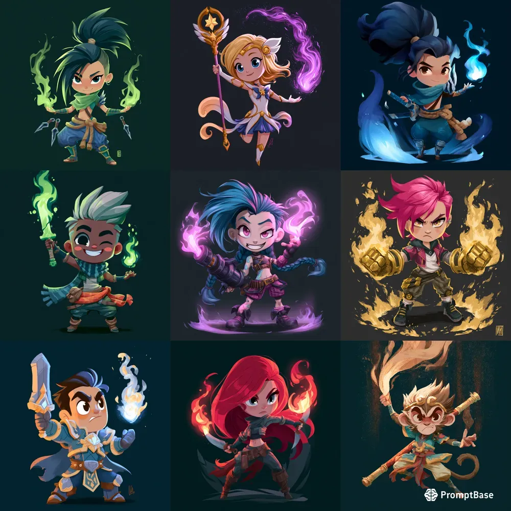 Chibi League Of Legends Champions