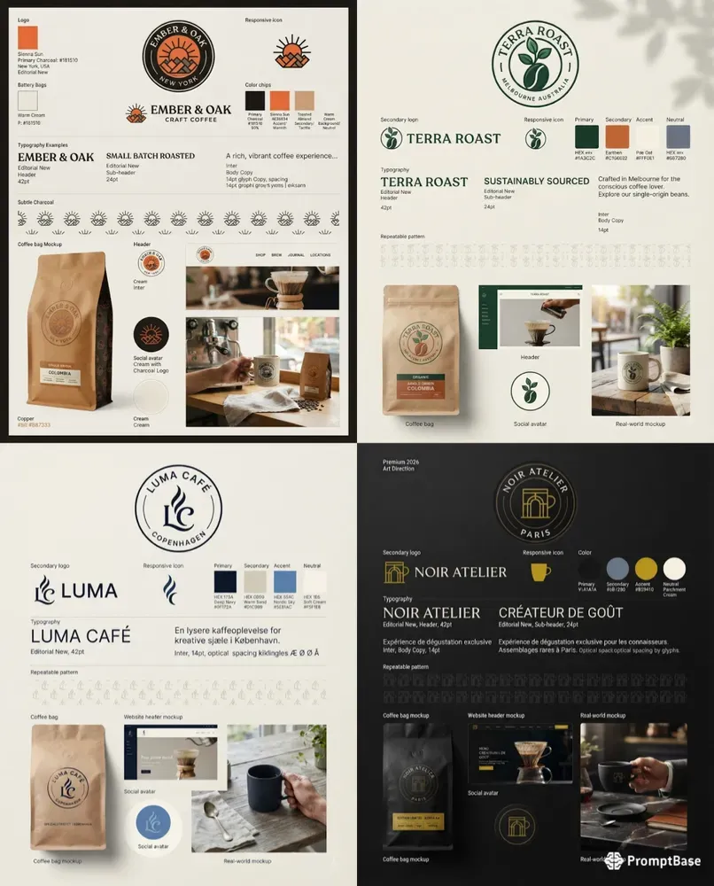 Artisan Coffee Visual Identities
