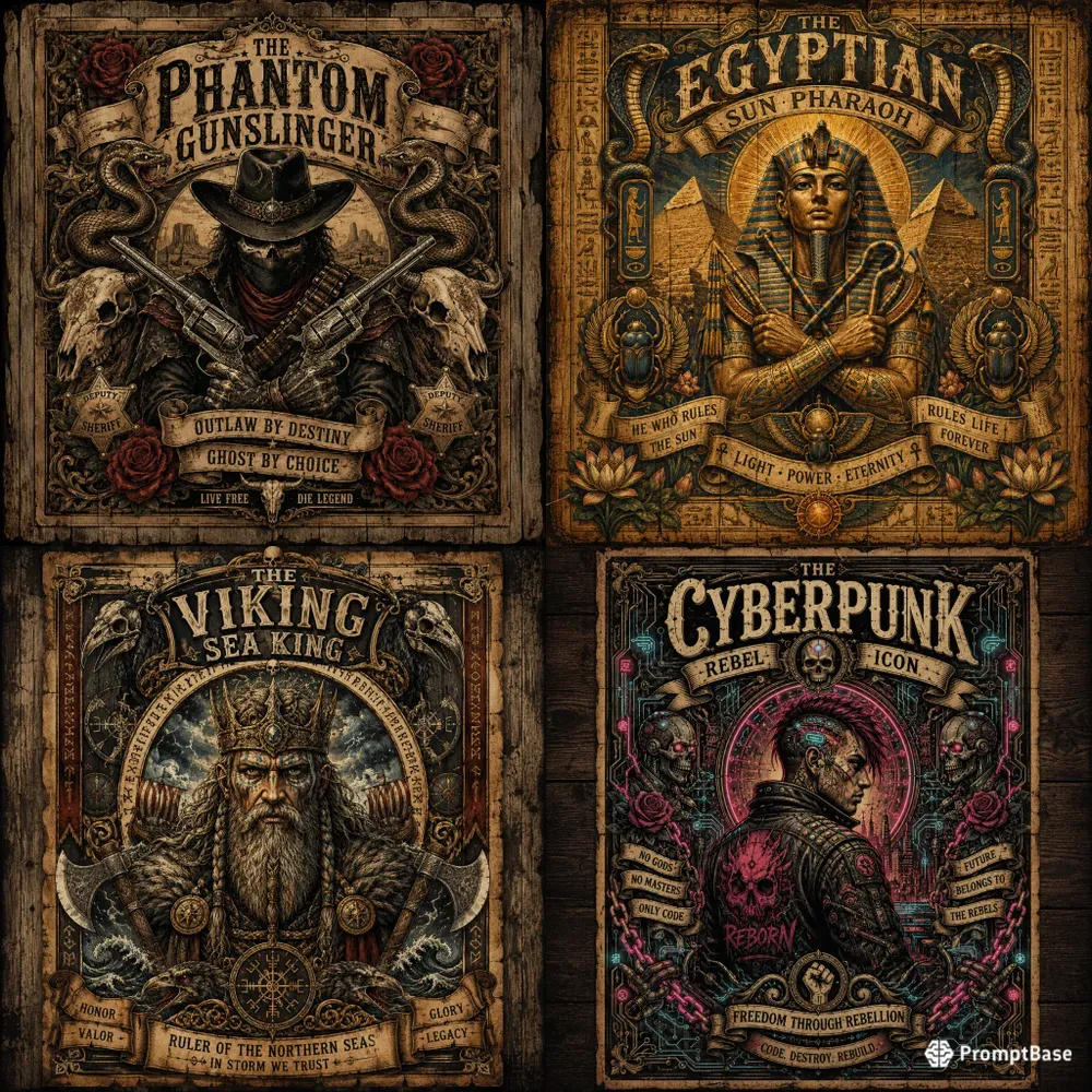 Vintage Legend Wall Posters