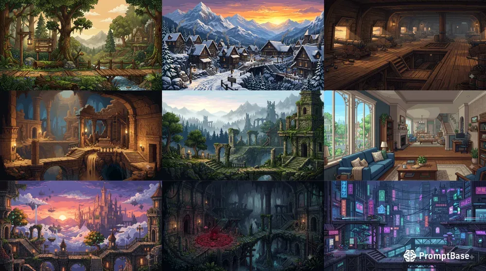 Pixel Art Game Backgrounds