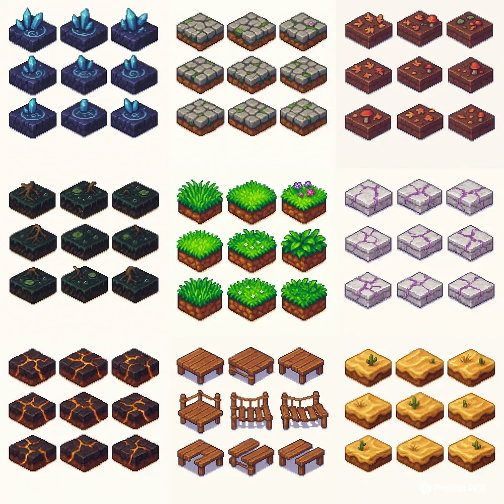 Isometric Pixel Art Tilesets