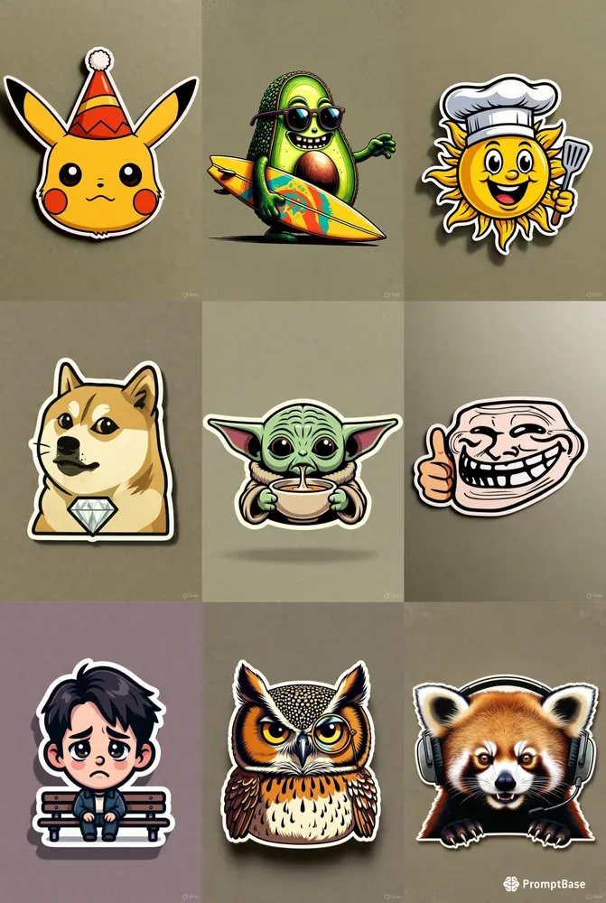 Vibrant Pop Culture Sticker Generators