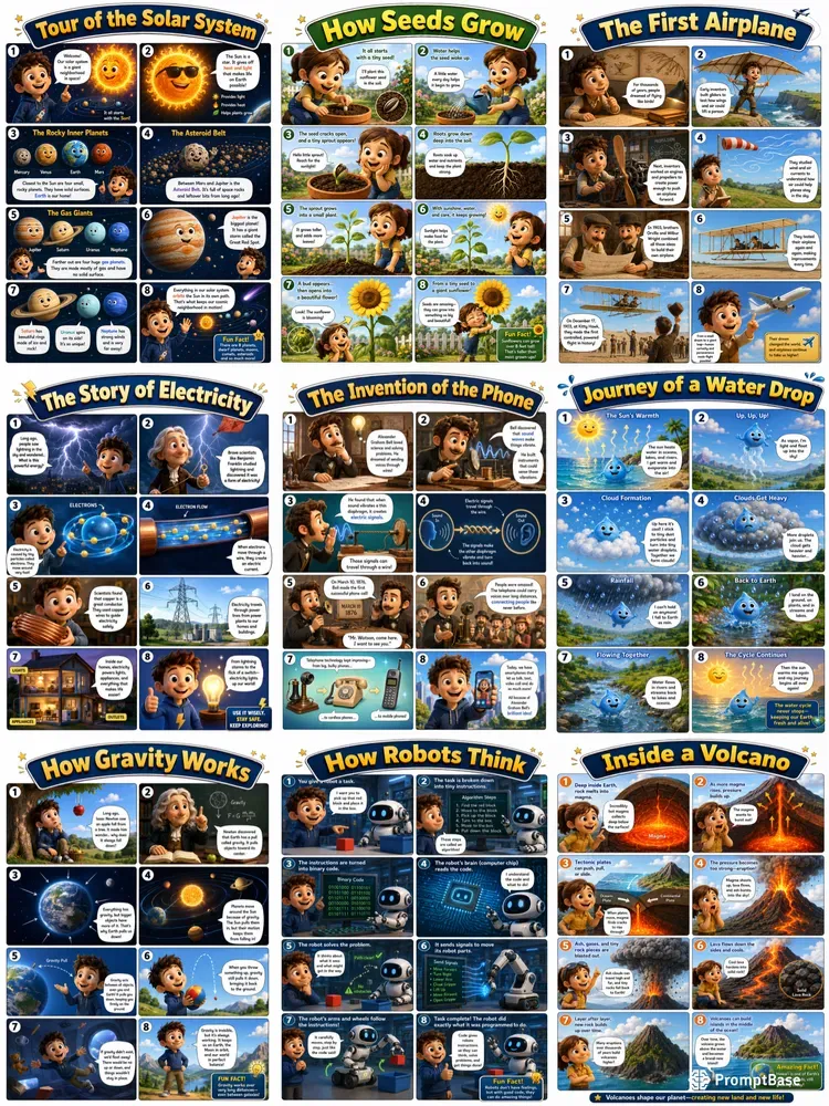 3d Educational Science Storyboards
