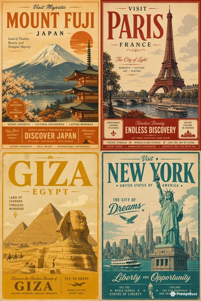 Retro Travel Poster Generator