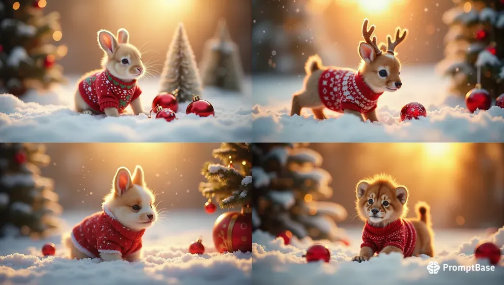 Animals In A Christmas Contexts