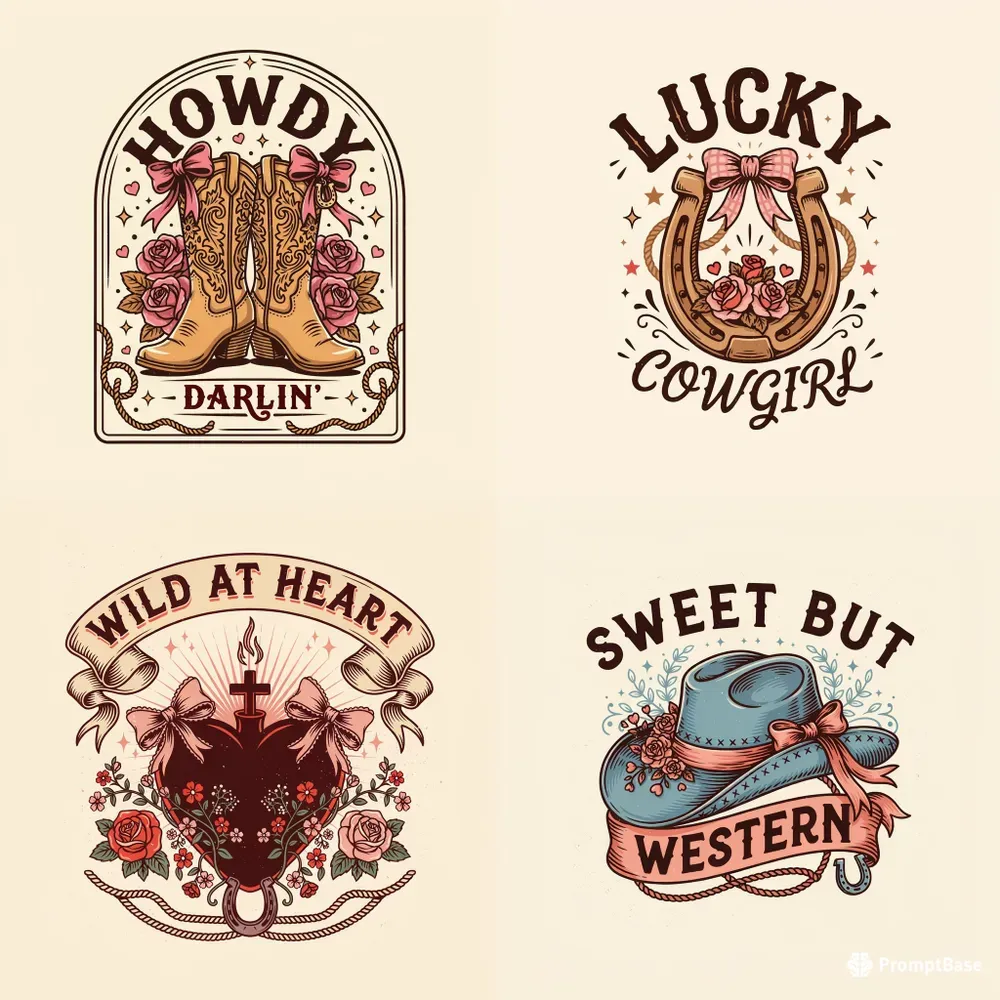Coquette Western Tattoo Tshirt Art