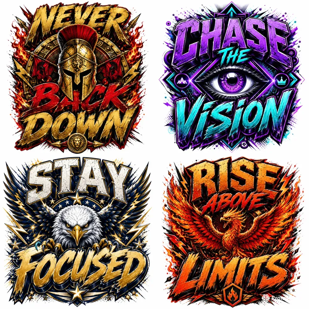 Motivational Streetwear Typographies