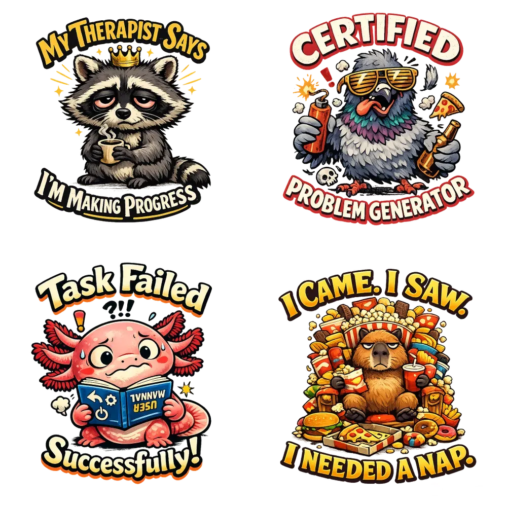Cursed Cute Animal Humor Tshirts
