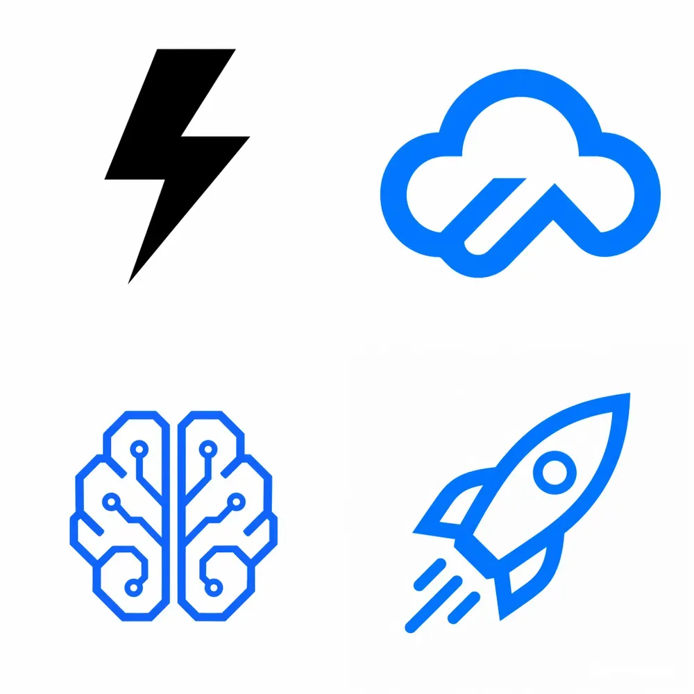 Minimalist Vector Tech Logos