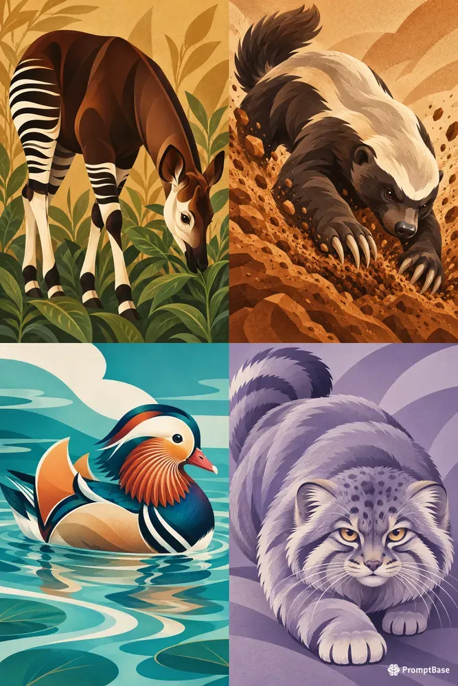 Sleek Modern Animal Commercial Art