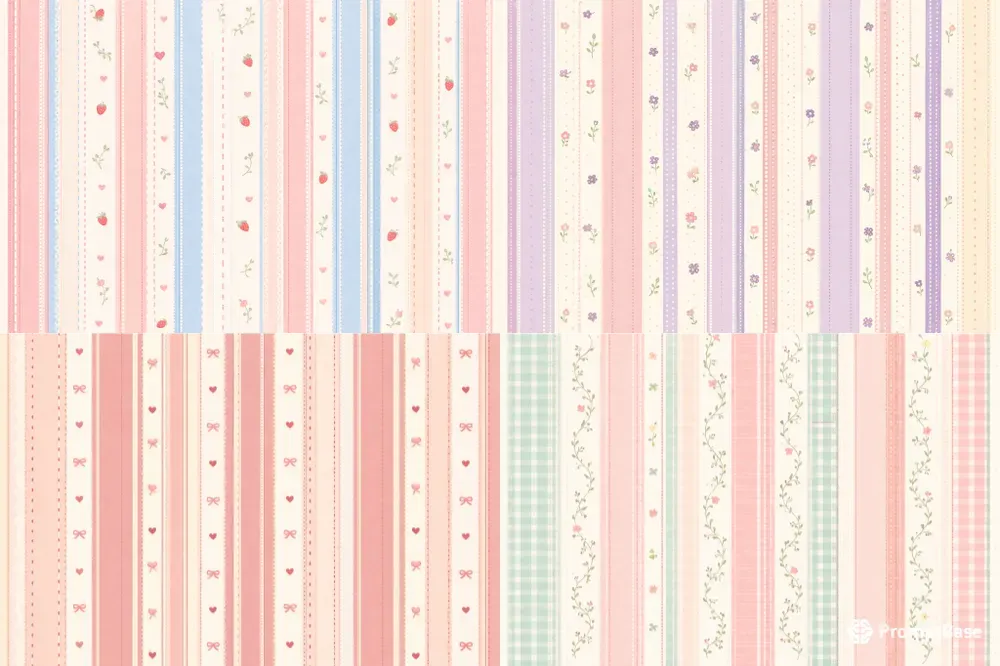 Pastel Vertical Stripe Patterns