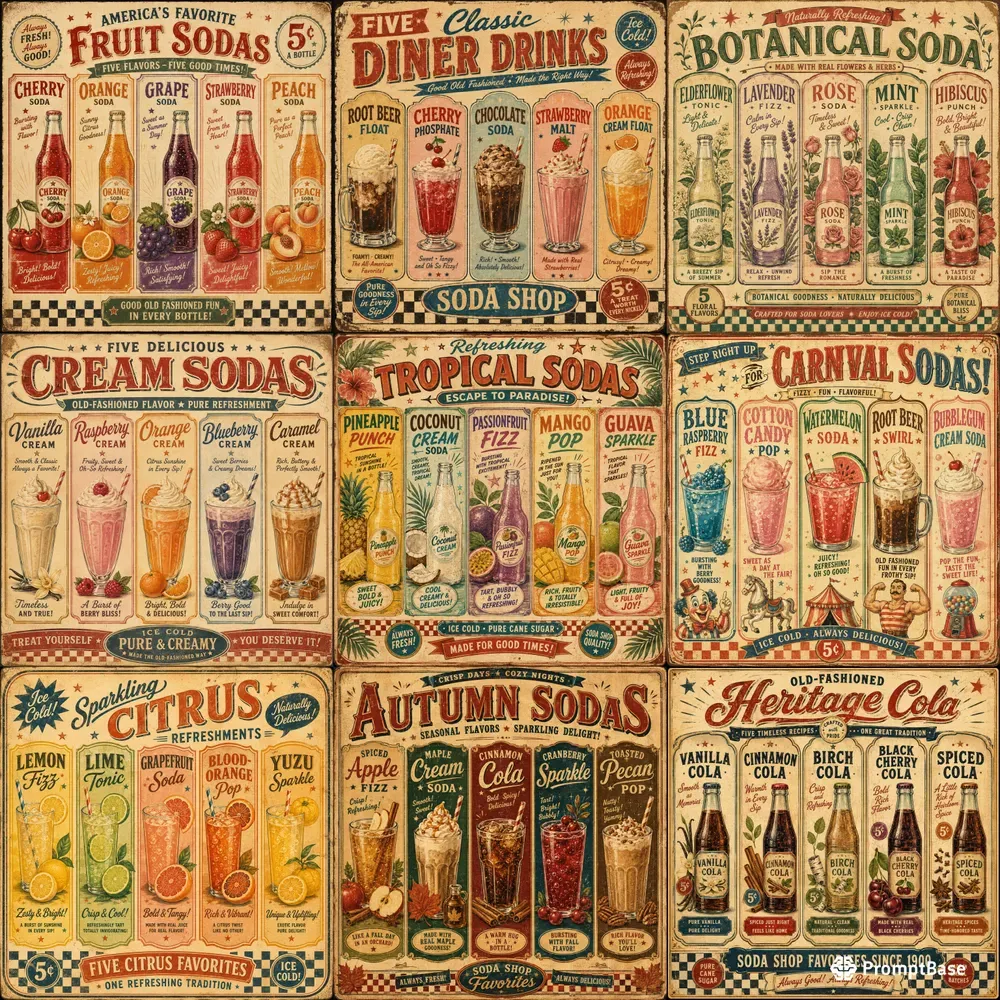 Vintage Soda Americana Posters