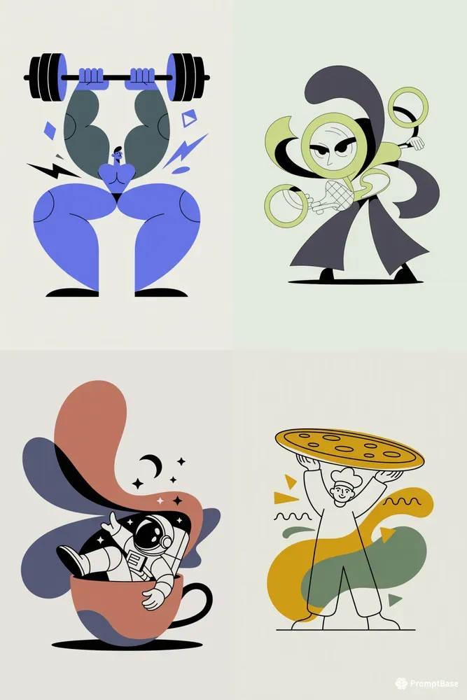 Modern Minimal Stylized Illustrations