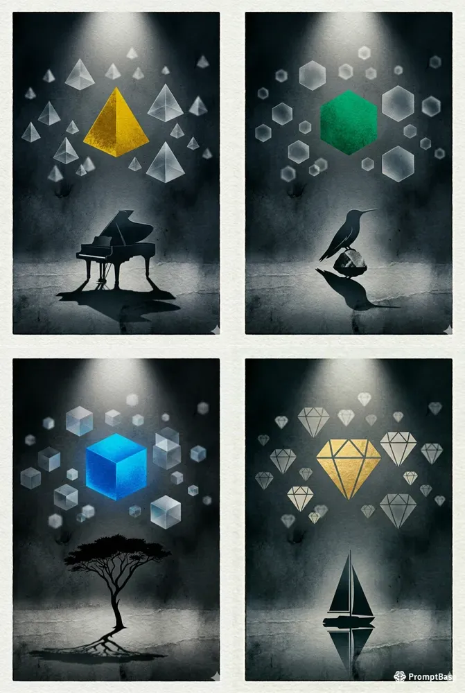 Geometric Solitude Silhouette Masters