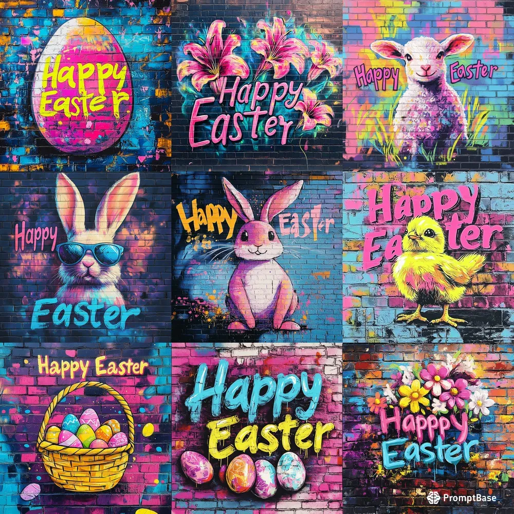 Urban Easter Street Art Cards
