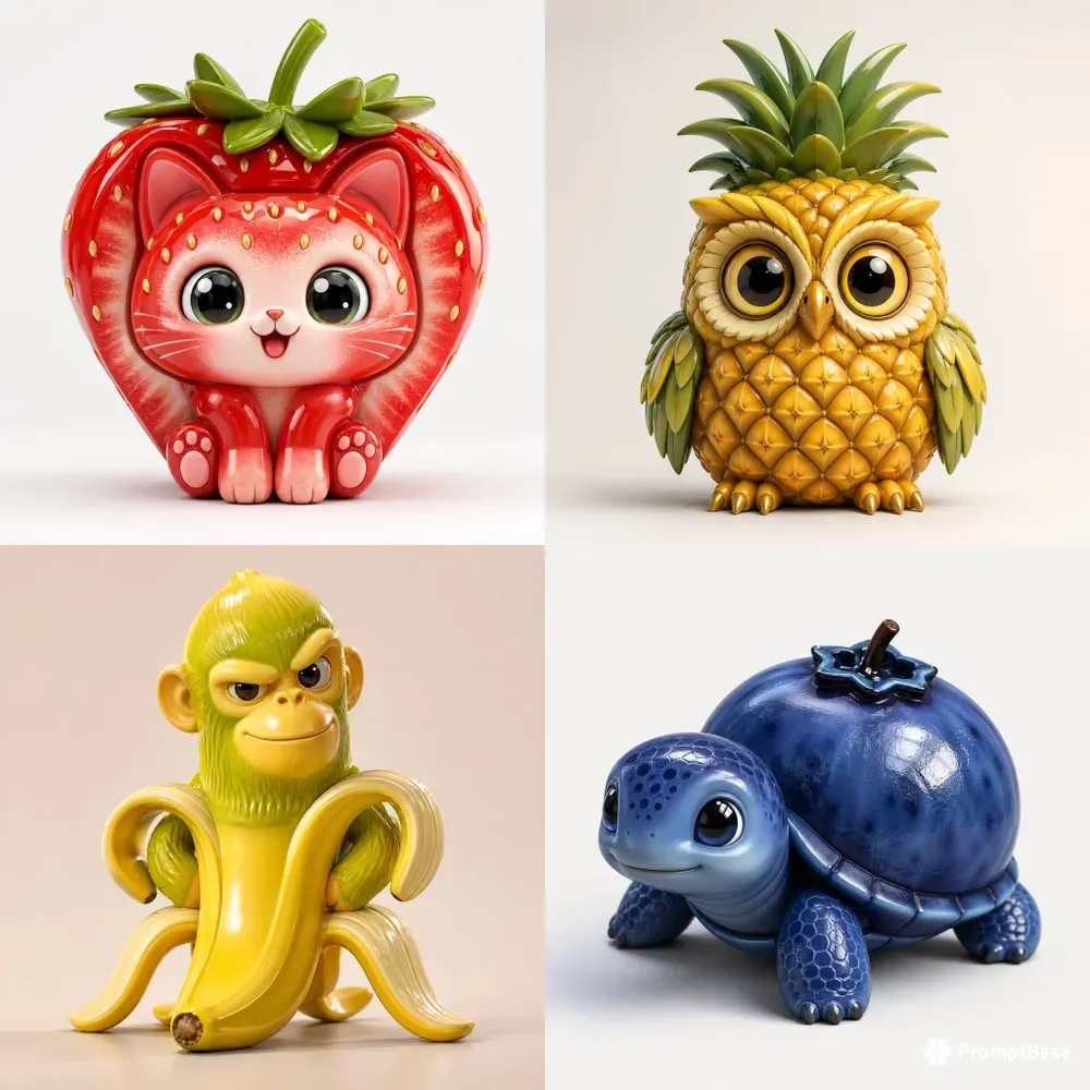 Glossy Fruit Animal Toy Generator