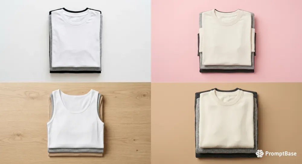Folded Apparel Stack Mockup Photos