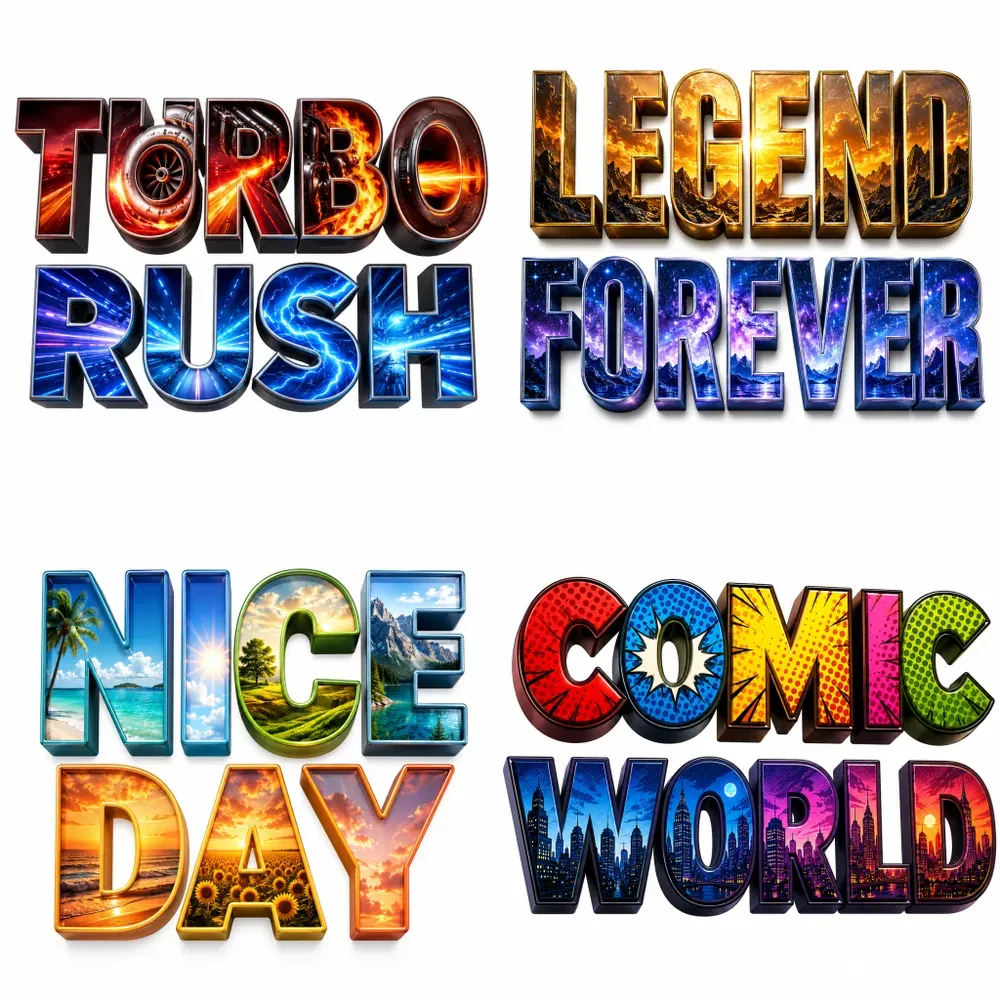 Dynamic 3D Text Art Generator