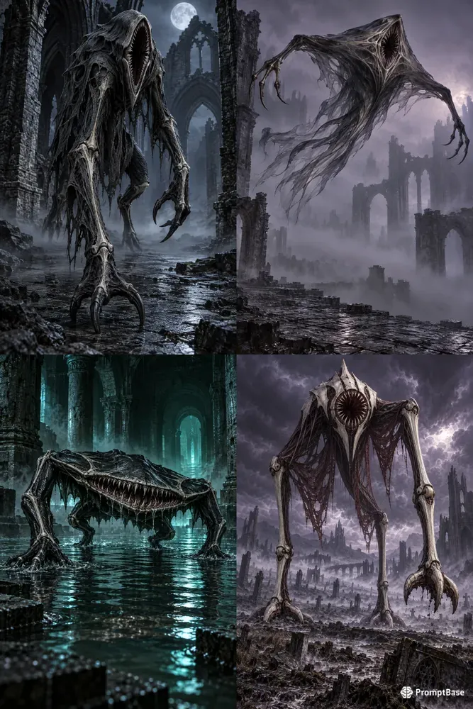 Shrouded Gothic Nightmare Creatures