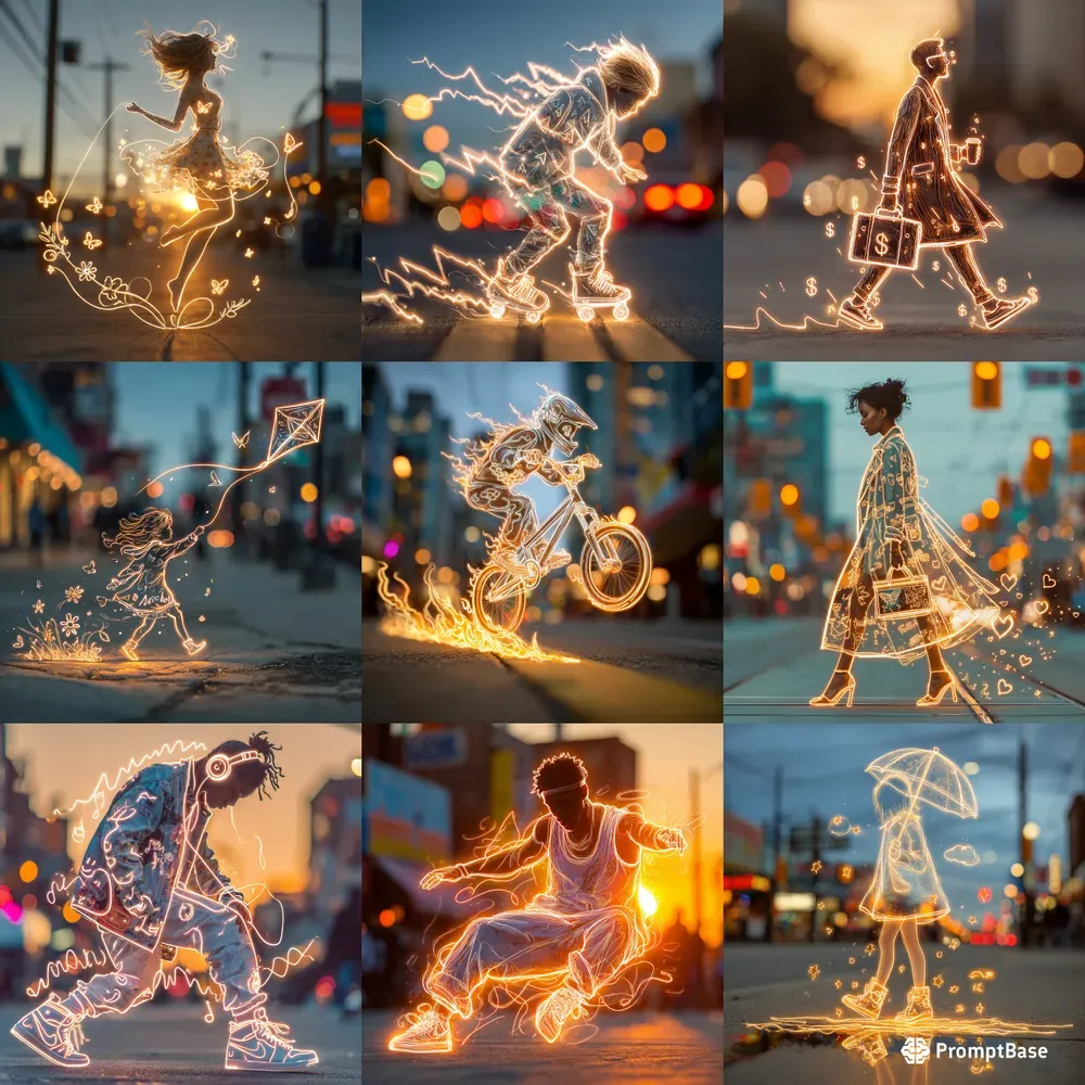 Neon Motion Street Art Posters