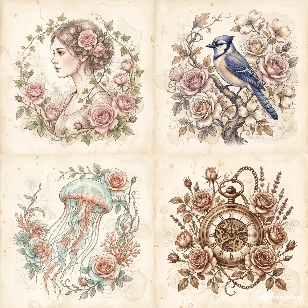 Vintage Botanical Art Generator