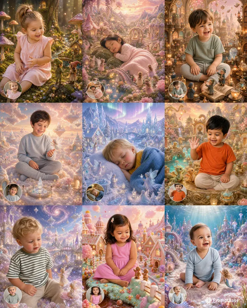 Children In A Miniature Fantasy World