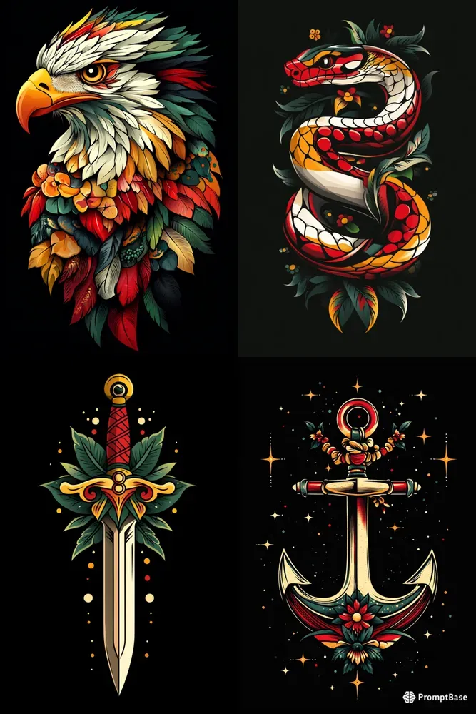 Traditional Tattoo Flash Tee Makers