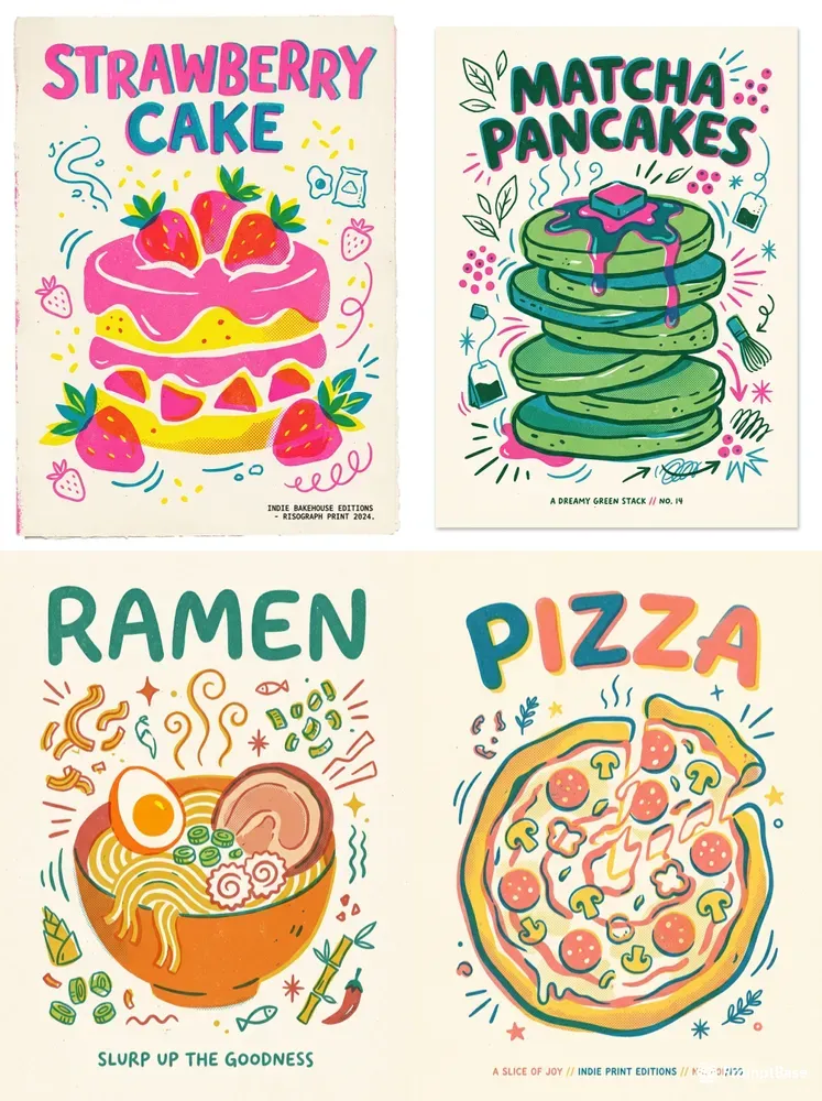 Risograph Food Poster Makers