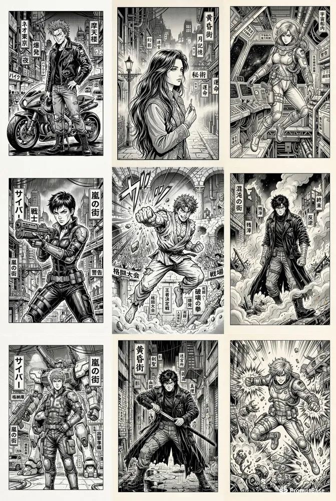 Late 80s Manga Ink Art Studios