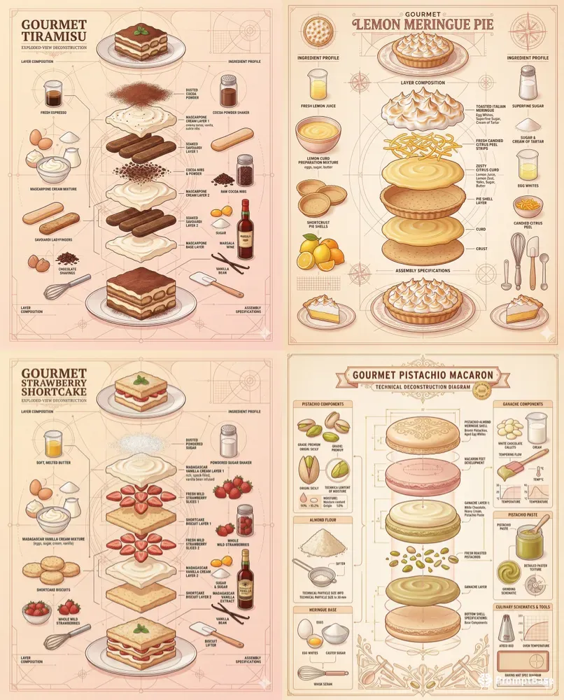 Gourmet Dessert Diagram Masters