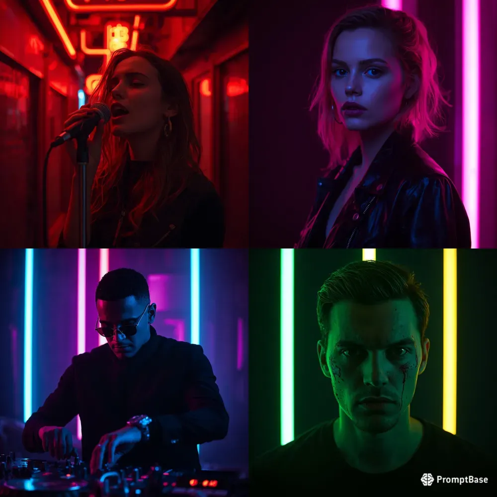Neon Portrait Photography